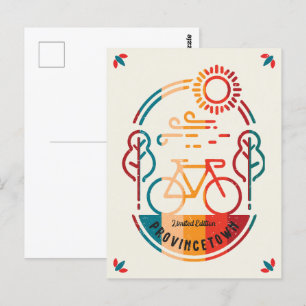 Retro Provincietown Fietspad Briefkaart