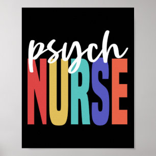 Retro psych verpleegkundige psychiatrische verplee poster