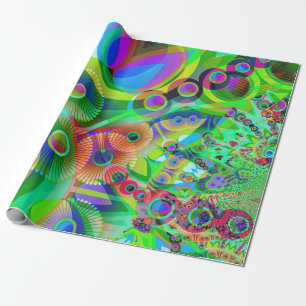 Retro Psychedelic Abstract Cadeaupapier
