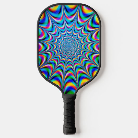 Retro Psychedelic Art Pickleball Paddle (Voorkant)