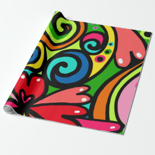 Retro Psychedelic Cadeaupapier