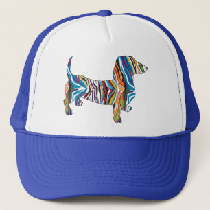 Retro Psychedelic Dachshund Trucker Pet