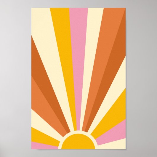 Retro psychedelic Groovy Colorful poster (Voorkant)