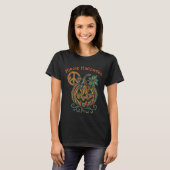 Retro Psychedelic Hippie Halloween Jack o' Lantern T-shirt (Voorkant volledig)