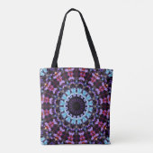 Retro Psychedelic Mandala Hippie Boho Tie Dye Draagtas (Achterkant)