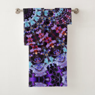 Retro Psychedelic Mandala Trippy Hippie Boho Chic Bad Handdoek