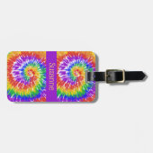 Retro Psychedelic Tie Dye Swirls Bagagelabel (Voorkant horizontaal)
