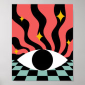 Retro psychedelische blik poster (Voorkant)
