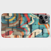 Retro Psychedelische Blokken _ iPhone Case Hoesje (Achterkant horizontaal)