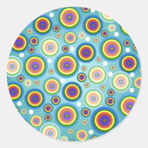 Retro psychedelische cirkels Sticker