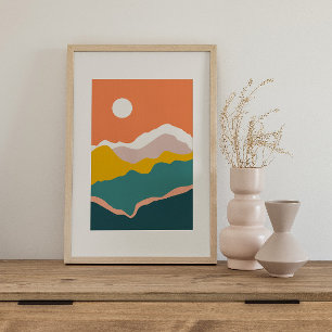 Retro psychedelische Groovy Kleurrijke poster