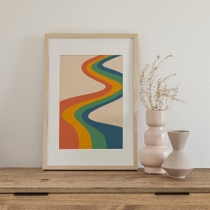 Retro psychedelische Groovy Kleurrijke poster