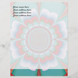Retro psychedelische mandala bloem abstracte kunst briefhoofd ontwerp
