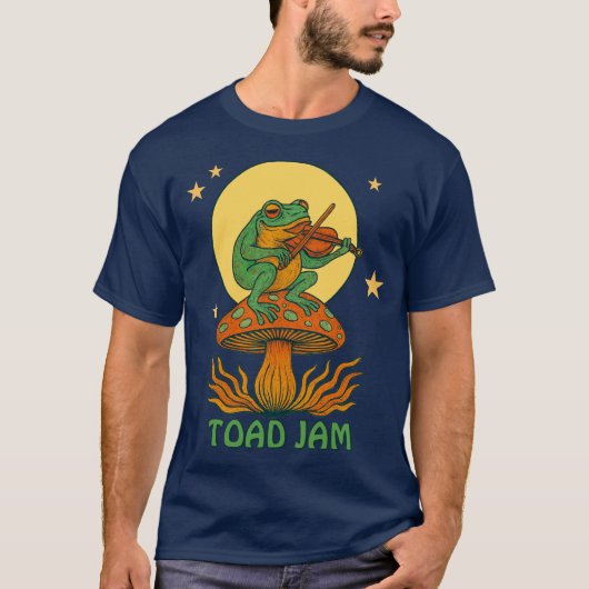 Retro psychedelische padjam paddenstoel t-shirt (Voorkant)