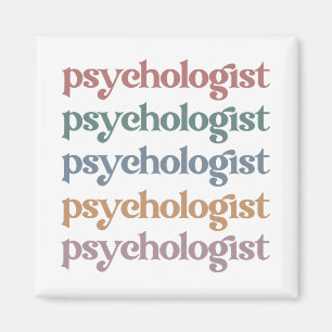 Retro Psycholoog Psychologie Student Afstuderen Magneet