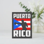 Retro  Puerto Rico Flag Boxing Briefkaart (Staand voorkant)