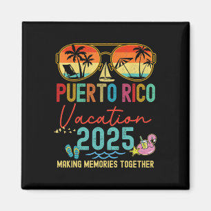 Retro Puerto Rico Vakantie 2025 Herinneringen Bijp Magneet