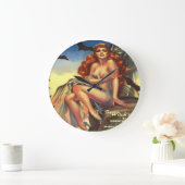 RETRO PULP ILLUSTRATION UIT 1930 GROTE KLOK (Huis)