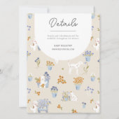 Retro Puppy Dog Bloemenwinkel Baby shower Kaart (Achterkant)