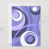 Retro Purple Abstract Art Invitation (Devant)