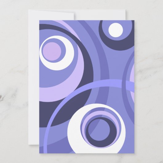 Retro Purple Abstract Art Invitation (Devant)