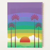 Retro Purple Sunset Palm Trees Art Personalised (Dos)