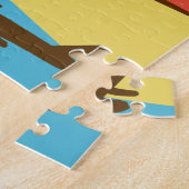 Retro Puzzle d'avion de ligne de voyage du milieu (Côté)