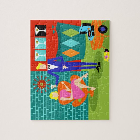 Rétro puzzle de couples de Martini (Vertical)