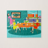 Rétro puzzle de jeu de carte des femmes (Horizontal)