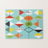 Rétro puzzle de motif de harlequin (Horizontal)