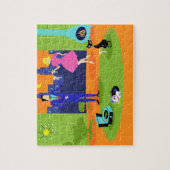 Rétro puzzle romantique de couples de soirée (Vertical)