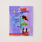 Rétro puzzle tropical de cocktail (Vertical)