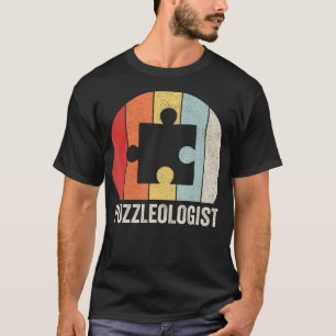 Retro Puzzleoloog Puzzel Stuk Puzzel Lover GIF T-shirt