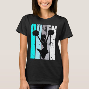 Retro Queen Cheerleading Kampioen Verjaardag Grand T-shirt
