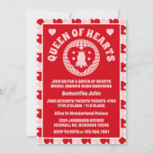 Retro Queen Of Hearts Invitation de la douche nupt (Devant)