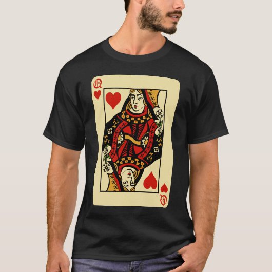 Retro Queen of Hearts T-shirt (Voorkant)