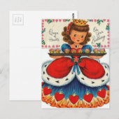  Retro Queen of Hearts Verjaardag Briefkaart (Voorkant / Achterkant)
