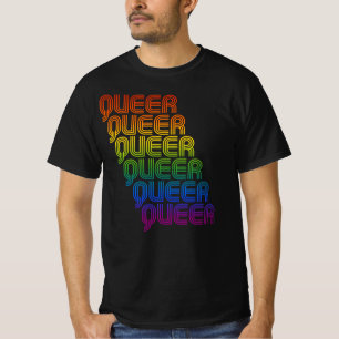Retro Queer Patroon T-shirt