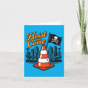 Retro Quote Hijs De Kegel Grappig Vintage Gewassen Kaart