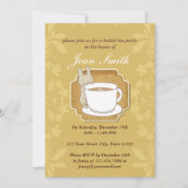 Retro Rabbit Tea Party Floral Invitation (Devant)