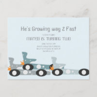 Retro raceauto's maan sterren verjaardagsfeestje
