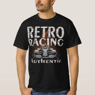 Retro Racing Authentic afgevuurde auto sport T-shirt