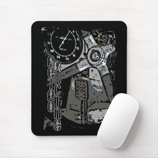 Retro Racing oldtimer — Grafisch ontwerp Muismat (Met muis)