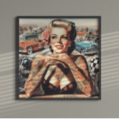 Retro Racing Pin-up Poster