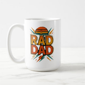 Retro Rad Dad - zonsondergang Lightning Bolt Desi Koffiemok