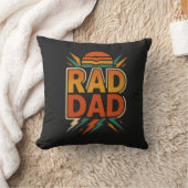 Retro Rad Dad -  zonsondergang Lightning Bolt Desi Kussen (Deken)