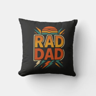 Retro Rad Dad - zonsondergang Lightning Bolt Desi Kussen