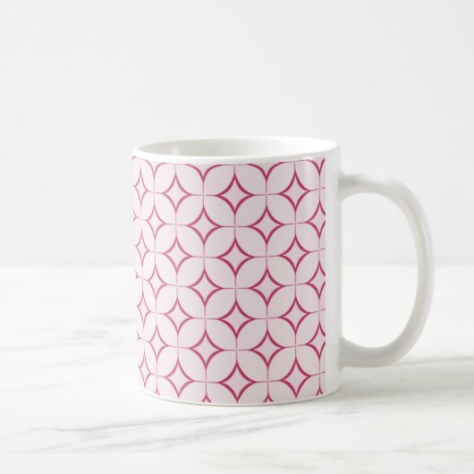 Retro Radiance Mok, Magenta Koffiemok (Rechts)
