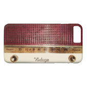 Retro radio Case-Mate iPhone case (Achterkant (Horizontaal))