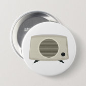 Retro  radio Mid-Century Modern Audio Ronde Button 7,6 Cm (Voorkant /achterkant)